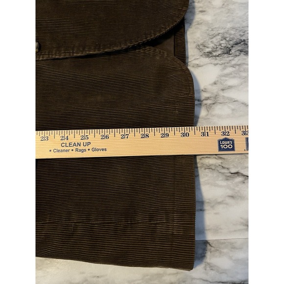 Banana Republic Mens‎ Sz Lg Vtg Y2K Chocolate Brown 3 Button Corduroy Blazer - Picture 14 of 16